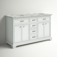 Charlton Home® Dayan 60'' Double Bathroom Vanity with Engineered Marble Top & Reviews | Wayfair